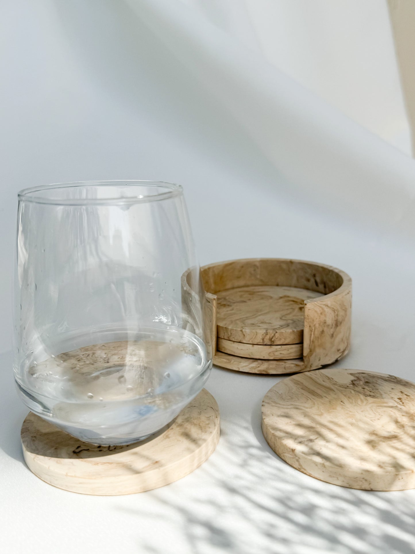 Dark Peige&Brown Coaster Set