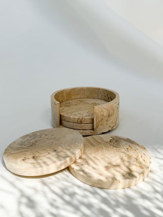 Dark Peige&Brown Coaster Set