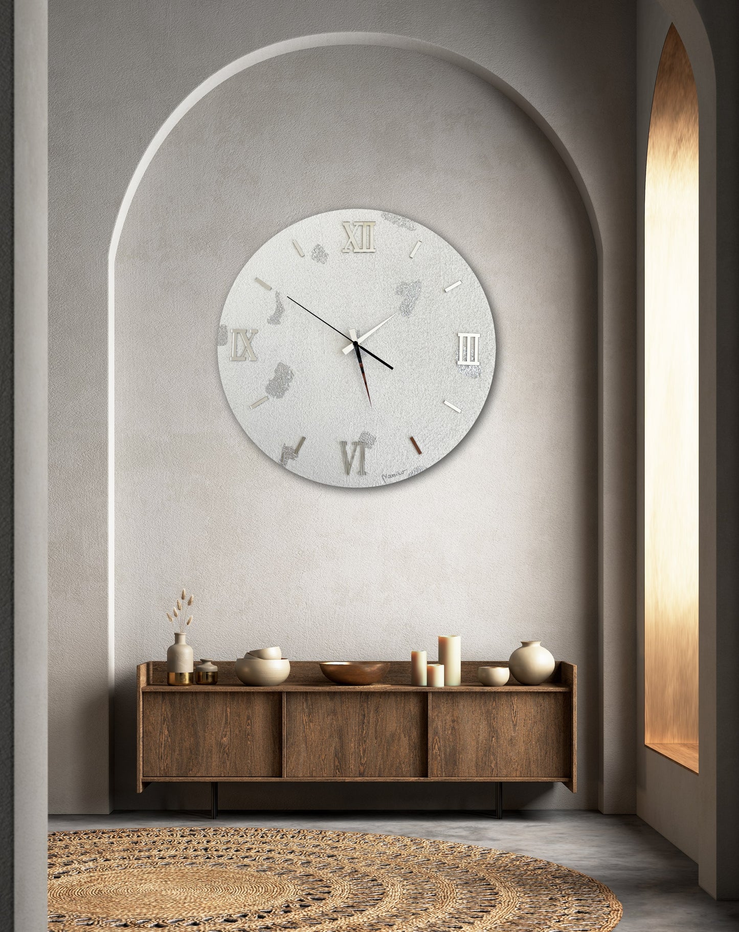 Silver clock